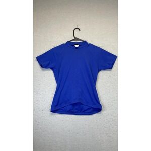 REI‎ Cycling Jersey Womens Small Blue Short Sleeve Half Zip Rear Pockets Bike